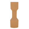 Decorative Vase | Geometric Hourglass Shape | Matte Orange Ceramic 16"