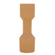 Decorative Vase | Geometric Hourglass Shape | Matte Orange Ceramic 16"