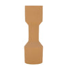 Decorative Vase | Geometric Hourglass Shape | Matte Orange Ceramic 16"