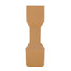 Decorative Vase | Geometric Hourglass Shape | Matte Orange Ceramic 16"