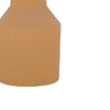 Decorative Vase | Geometric Hourglass Shape | Matte Orange Ceramic 16"