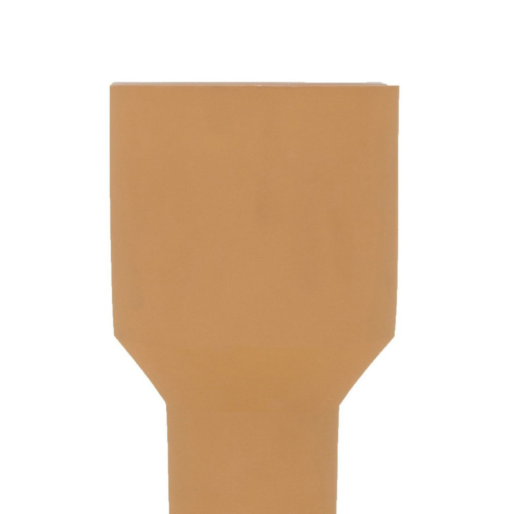 Decorative Vase | Geometric Hourglass Shape | Matte Orange Ceramic 16"