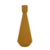 Decorative Vase | Flared Rim | Angular Edges | Mustard Yellow Ceramic 15"