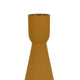 Decorative Vase | Flared Rim | Angular Edges | Mustard Yellow Ceramic 15"