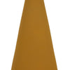 Decorative Vase | Flared Rim | Angular Edges | Mustard Yellow Ceramic 15"
