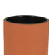 Decorative Vase | Faceted Body | Angular Base | Orange Brown Ceramic 11"
