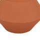 Decorative Vase | Faceted Body | Angular Base | Orange Brown Ceramic 11"