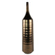 Decorative Vase | Bottle Shape | Horizontal Ridges | Deep Gold Ceramic 28"