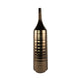 Decorative Vase | Bottle Shape | Horizontal Ridges | Deep Gold Ceramic 28"