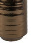 Decorative Vase | Bottle Shape | Horizontal Ridges | Deep Gold Ceramic 28"