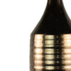 Decorative Vase | Bottle Shape | Horizontal Ridges | Deep Gold Ceramic 28"