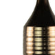 Decorative Vase | Bottle Shape | Horizontal Ridges | Deep Gold Ceramic 28"