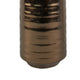 Decorative Vase | Bottle Shape | Horizontal Ridges | Deep Gold Ceramic 28"