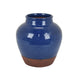 Ginger Jar Vase | Speckled & Glazed Top | Blue & Brown Ceramic 10"