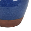 Ginger Jar Vase | Speckled & Glazed Top | Blue & Brown Ceramic 10"