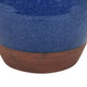 Ginger Jar Vase | Speckled & Glazed Top | Blue & Brown Ceramic 10"