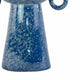 Orin Decorative Vase | 8 Loop H&les | Blue White Speckled Ceramic 15"