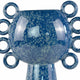 Orin Decorative Vase | 8 Loop H&les | Blue White Speckled Ceramic 15"