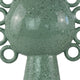 Orin Decorative Vase | 8 Loop H&les |  Green White Speckled Ceramic 15"