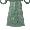 Orin Decorative Vase | 8 Loop H&les |  Green White Speckled Ceramic 15"