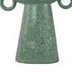 Orin Decorative Vase | 8 Loop H&les |  Green White Speckled Ceramic 15"