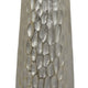 Marvin Tapered Decorative Vase with Textured Details | Silver Aluminum 19"