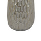 Marvin Tapered Decorative Vase with Textured Details | Silver Aluminum 19"