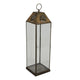 Greg Glass Lantern with Vented Top | Ring H&le | Bronze Metal 28"