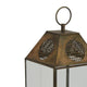 Greg Glass Lantern with Vented Top | Ring H&le | Bronze Metal 28"