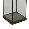 Greg Glass Lantern with Vented Top | Ring H&le | Bronze Metal 28"