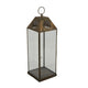 Greg Glass Lantern with Vented Top | Ring H&le | Bronze Metal 24"