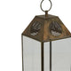 Greg Glass Lantern with Vented Top | Ring H&le | Bronze Metal 24"