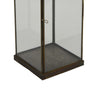 Greg Glass Lantern with Vented Top | Ring H&le | Bronze Metal 24"