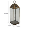Greg Glass Lantern with Vented Top | Ring H&le | Bronze Metal 24"