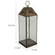 Greg Glass Lantern with Vented Top | Ring H&le | Bronze Metal 24"