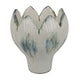 Siena Decorative Planter with Petal Edge Design | White-Green Ceramic 10"
