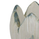 Siena Decorative Planter with Petal Edge Design | White-Green Ceramic 10"