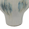 Siena Decorative Planter with Petal Edge Design | White-Green Ceramic 10"