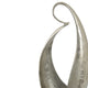 Dora Decorative Abstract Sculpture | Black Base | Silver Metal 24"