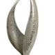 Dora Decorative Abstract Sculpture | Black Base | Silver Metal 24"
