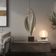 Dora Decorative Abstract Sculpture | Black Base | Silver Metal 24"