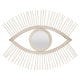 Ruhy Decorative Wall-Mounted Mirror with Eye-Shape Design | White Wood