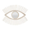 Ruhy Decorative Wall-Mounted Mirror with Eye-Shape Design | White Wood