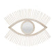 Ruhy Decorative Wall-Mounted Mirror with Eye-Shape Design | White Wood