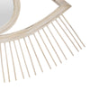 Ruhy Decorative Wall-Mounted Mirror with Eye-Shape Design | White Wood