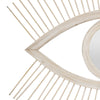 Ruhy Decorative Wall-Mounted Mirror with Eye-Shape Design | White Wood