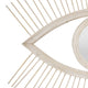 Ruhy Decorative Wall-Mounted Mirror with Eye-Shape Design | White Wood