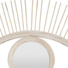 Ruhy Decorative Wall-Mounted Mirror with Eye-Shape Design | White Wood