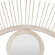 Ruhy Decorative Wall-Mounted Mirror with Eye-Shape Design | White Wood