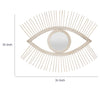 Ruhy Decorative Wall-Mounted Mirror with Eye-Shape Design | White Wood